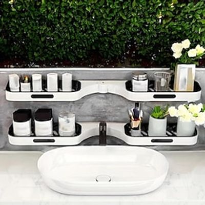 Multifunctional Corner Storage Rack In The Bathroom, Kitchen, Bathroom Supplies, Rotatable Wall Mounted Storage Rack Lightinthebox