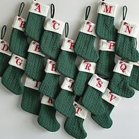 Mini Christmas Stockings With 26 Letter Christmas Decorations 7.1inch Stockings, Home Christmas Tree Ornaments, Red Christmas Socks, Gift Bag, Home Decor, Classic Stocking Decorations Lightinthebox - thumbnail