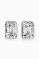 Mystery Set Diamond Studs in 14kt White Gold - thumbnail