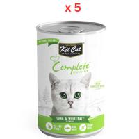 Kit Cat Complete Cuisine Tuna And Whitebait In Broth 150g Cat Wet Food (Pack Of 5)