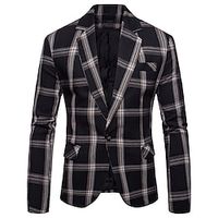 Gentleman Kingsman Retro Vintage Roaring 20s 1920s Lapel Collar Blazer Men's Costume Vintage Cosplay Party / Evening Long Sleeve Coat Masquerade miniinthebox - thumbnail