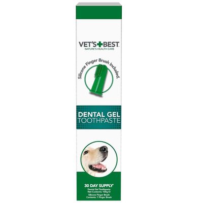 Vets Best Dental Gel 100G With Silicone Finger Brush