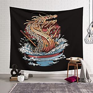 Wall Tapestry Art Decor Blanket Curtain Hanging Home Bedroom Living Room Decoration Dragon Noodle miniinthebox