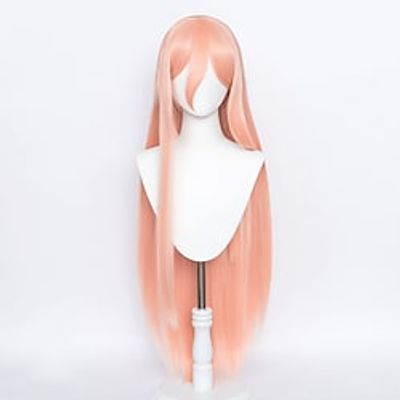 Uniquebe Orange Long Straight Anime Power Wigs Chainsaw Man Cosplay Wig with Power (No Horns) Lightinthebox