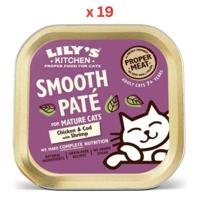 Lily'S Kitchen Chicken Cod & Shrimps Pate Mature Cat Wet Food Box 19X85G