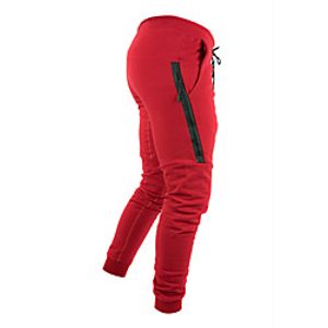 Men's Boho Sports Outdoor Sports Casual Sports Pants Sweatpants Pants Letter Full Length Patchwork Wine Grey Black Red Lightinthebox