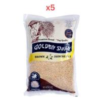 Golden Swan Brown Jasmine Rice 2Kg Pack of 5