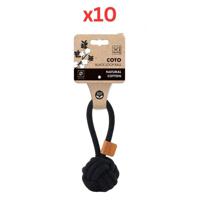 M-PETS Coto Black Loop Ball Small Eco Friendly Dog Toy (Pack of 10)