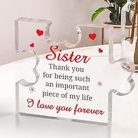 Gifts from Acrylic Puzzle Plaque - Gifts for Sister Desk Decorations Best Ever Gifts - Great Gifts Card for Birthday Christmas Anniversary Mothers Day miniinthebox