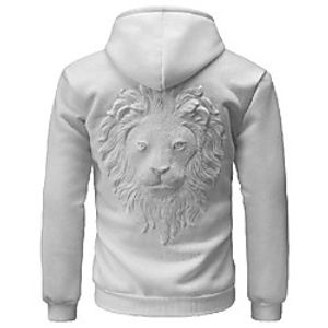 Men's Pullover Hoodie Sweatshirt Lion Animal Hooded Going out Weekend 3D Print 3D Print Casual Hoodies Sweatshirts  Long Sleeve White Dark Gray Red miniinthebox