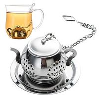 Tea Strainer Teapot shaped Creative Kitchen Gadget Stainless Steel 1PC miniinthebox - thumbnail