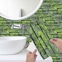 12/24/36pcs Wall Tiles Sticker Peel And Stick Vinyl Splash Back Transfer Sticker Decal For Living Room Kitchen Bathroom Adhesive Tiles 12x6Inches/30x15cm miniinthebox - thumbnail