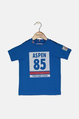 Baby Boys Graphic Printed T-Shirt Azure Baby Boys Graphic Printed T-Shirt Azure