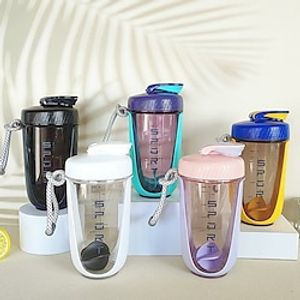 590ML Fitness and Sports Water Cup Fashion Shake Cup Protein Powder Nutritional Milk Shake Mixing Cup with Scale Water Cup Large Capacity Shake Cup Sports Water Bottle Portable Anti drop Cup Lightinthebox