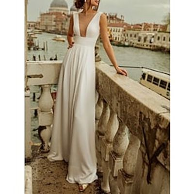 Women's Jumpsuit Backless Solid Color Deep V Streetwear Party Vacation Regular Fit Sleeveless White S M L Summer miniinthebox Women's Jumpsuit Backless Solid Color Deep V Streetwear Party Vacation Regular Fit Sleeveless White S M L Summer miniinthebox