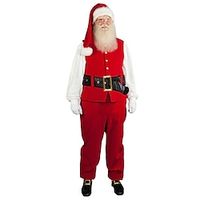Santa Claus Santa Suits Cosplay Costumes Men's Cosplay Costume Christmas Christmas Masquerade Adults' Party Christmas Polyester Costume miniinthebox - thumbnail