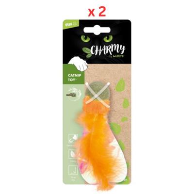 M-Pets Charmy Firefly Orange Catnip Cat Toy Pack Of 2