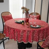 Christmas Tablecloth Rectangular Table Cloth Wrinkle Free, Winter Christmas Decor Table Cover for Dining, Patry, Family miniinthebox - thumbnail