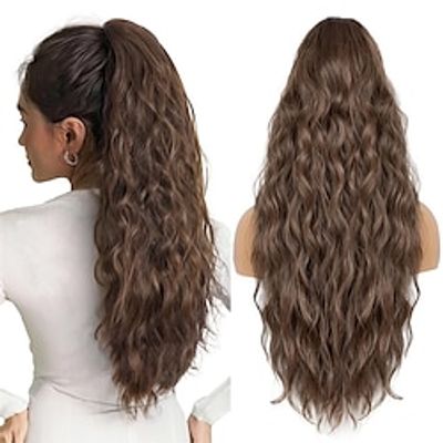 Drawstring Ponytail for Women 26 inch Long Ponytail Extension Synthetic Pony Tails Hair Extensions Highlight Hair Extensions Ponytail for Daily Use Lightinthebox