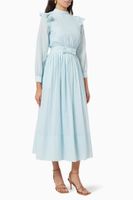 Ruffled Trims Maxi Dress in Chiffon - thumbnail