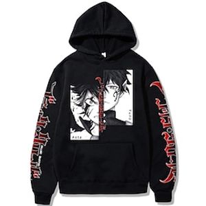 Inspired by Black Clover Asta Hoodie Cartoon Manga Anime Front Pocket Graphic Hoodie For Men's Women's Unisex Adults' Hot Stamping 100% Polyester Lightinthebox