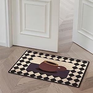 American Style Retro Doormat Doorstep Mat Creative Silk Circle Floor Mat Pvc Cuttable Dust Removal Mat Lightinthebox