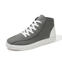 Men Classic Canvas Splicing Trainers Lace Up Casual Skateboa