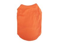 Pets Club Cotton Plain Dog Cloth Summer T-shirt Orange - XL