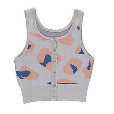 Women's Vest Sweater Button Color Block Stylish Cotton Sleeveless Sweater Cardigans Deep U Fall Winter Gray Red / Going out miniinthebox