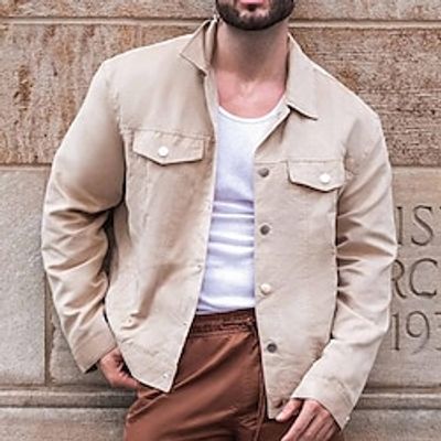 Men's Lightweight Jacket Shirt Jacket Shacket Outdoor Daily Wear Warm Pocket Fall Winter Plain Fashion Streetwear Lapel Regular Brown Beige Coffee Jacket Lightinthebox Men's Lightweight Jacket Shirt Jacket Shacket Outdoor Daily Wear Warm Pocket Fall Winter Plain Fashion Streetwear Lapel Regular Brown Beige Coffee Jacket Lightinthebox