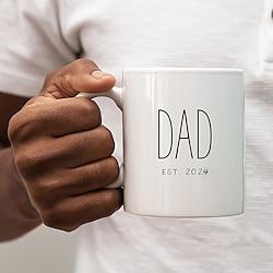 1pc Dad Est 2024 Mug Father's Day Mug New Dad Gift Christmas Gift For Dad 11oz/330ml Lightinthebox