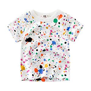 Kids Boys' T shirt Tee Short Sleeve Tie Dye Print Rainbow Children Tops Summer Vintage Casual / Daily Outdoor Children's Day Regular Fit 2-8 Years miniinthebox