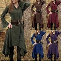 Retro Vintage Medieval Renaissance Dress Cosplay Costume Viking Outlander Women's Masquerade Halloween LARP Ren Faire Dress Lightinthebox