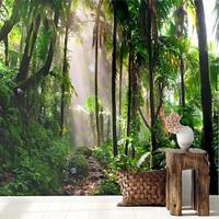 Cool Wallpapers Forest Wallpaper Wall Mural Wall Sticker Covering Print Peel and Stick Removable Self Adhesive Secret Forest PVC / Vinyl Home Decor Lightinthebox - thumbnail