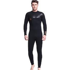 DiveSail Men's Full Wetsuit 3mm SCR Neoprene Diving Suit Thermal Warm Micro-elastic Full Body Back Zip - Diving Surfing Snorkeling Water Sports Solid Color Summer Spring Winter Lightinthebox