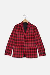 Big Boys Blayton Tartan Sport Coat  Red/Black