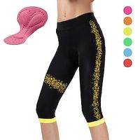 21Grams Women's Cycling 34 Tights Cycling Shorts Bike Shorts Bike 34 Tights Bottoms Mountain Bike MTB Road Bike Cycling Sports 3D Pad Breathable Quick Dry Moisture Wicking Yellow Pink Spandex Lightinthebox