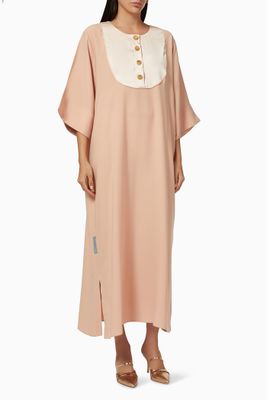 Clean Cut Kaftan with Vintage Buttons Clean Cut Kaftan with Vintage Buttons