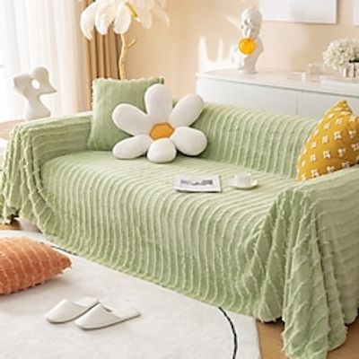 Chenille Sofa Cover Couch Cover Sage Green Couch Protector  Sofa Blanket Sofa Throw Cover for Couches Washable Sectional Sofa Couch Covers for Dogs miniinthebox