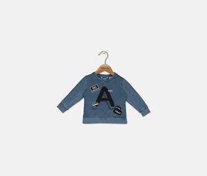 Baby Boys Graphic Sweater  Blue/Black