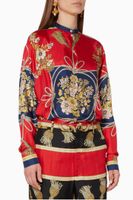 Red Floral Tassel Print Shirt Red Floral Tassel Print Shirt