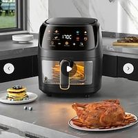 Large Colorful Touch Screen Air Fryer - 6L Capacity Adjustable Time And Temperature Multi-Functional And Convenient For Home Use Lightinthebox