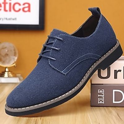 Men's Oxfords Retro Formal Shoes Suede Shoes Walking Casual Daily Faux Leather Comfortable Booties / Ankle Boots Loafer Black Blue Brown Spring Fall miniinthebox
