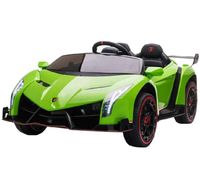 Megastar Ride On 12V Licensed Lamborghini Veneno Butterfly Electric Car, 2 Seater With Remote Control, Green - Zs 615bx green (UAE Delivery Only) - thumbnail
