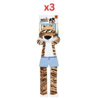 Fofos Tiger Jumbo Skinnez Dog Toy (Pack of 3)
