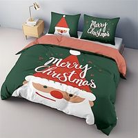 Christmas Santa Claus Duvet Cover Set, 32 Pieces Comforter Cover With Zipper Closure Soft Microfiber Festival Bedding Gifts Christmas Decoration For Home Lightinthebox - thumbnail