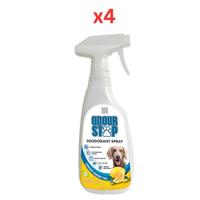 M-Pets Odor Stop Deodorant Spray Lemon Green Tea 500ml (Pack of 4)