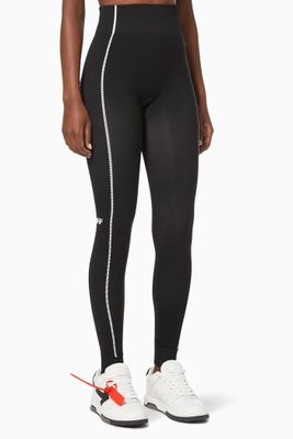 Logo Active Leggings in Stretch Nylon Logo Active Leggings in Stretch Nylon