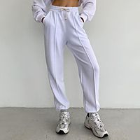 Women's Sweatpants Jogger Pants Side Pockets Drawstring Cotton Solid Color Sport Athleisure Pants Pants  Trousers Bottoms Breathable Soft Comfortable Everyday Use Street Casual Daily Outdoor Lightinthebox - thumbnail