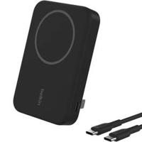 Belkin BoostCharge Pro Wireless Power Bank 8000mAh With Qi2, MagSafe Compatible Portable Charger + Built-in Pop-up Kickstand - For iPhone 16, 16 Plus, 16 Pro, 16 Pro Max, iPhone 15, And More, Black BL-PB-Qi2Magnetic-8000C-BLK